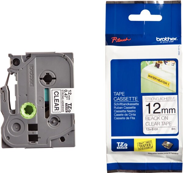 BROTHER TZES131/ transp/bk /8m/12mm/PT 1000