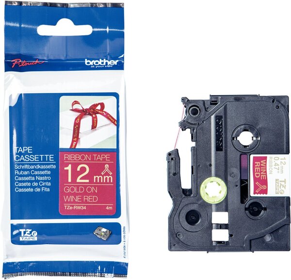 BROTHER TZeRW34 - Ribbon tape - gold on