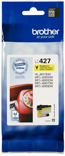BROTHER Yellow Ink Cartridge - 1500 Pages