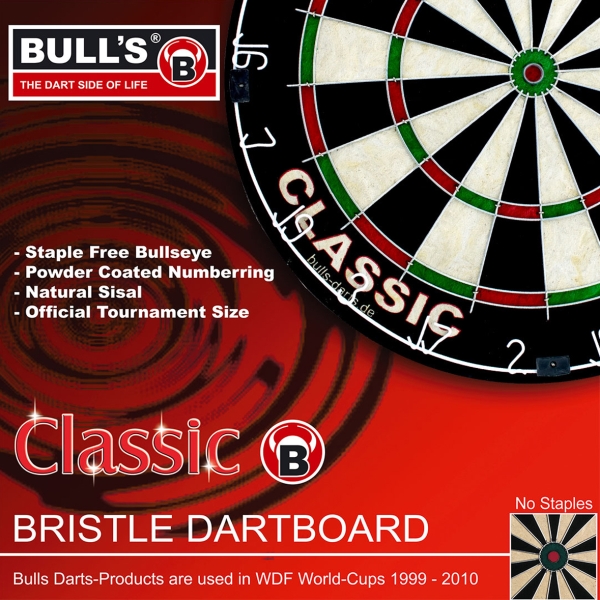 BULL'S Classic Bristle Dartboard, Nr: 68229