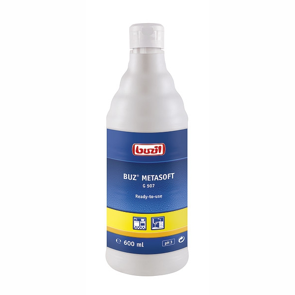 BUZ® MEGASOFT | 600 ml <br>G507, gebrauchsfertiger Edelstahlreiniger