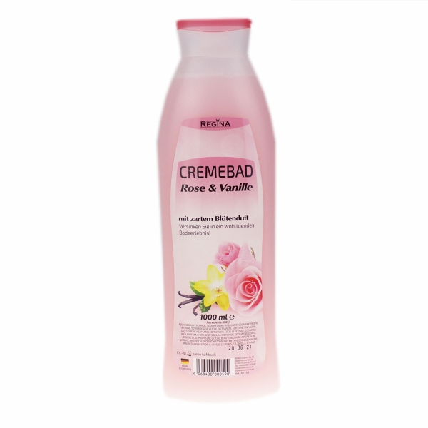 Badezusatz: REGINA Cremebad, Rose & Vanille | 1Liter Badezusatz: REGINA Cremebad, Rose & Vanille | 1Liter