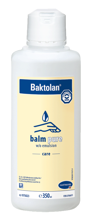 Baktolan balm pure | 350 ml <br>parfümfreie W/O-Emulsion für trockene und empfindliche Haut