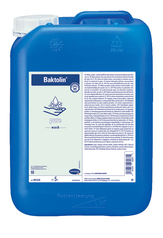 Baktolin® pure | 5 Liter milde Waschlotion, Parfüm- und farbstofffrei Baktolin® pure | 5 Liter milde Waschlotion, Parfüm- und farbstofffrei