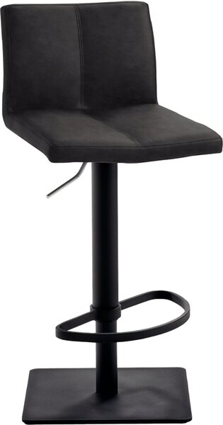 Bar-/Tresenhocker 1285 Gestell schwarz gepolsterte Sitzschale schwarzgrau