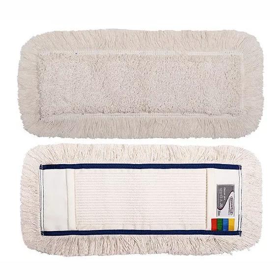 Baumwoll-Polyestermopp "Classic PRO", weiß | 50 cm 70% Edelbaumwolle, 30% Polyester, Aufnahme: Tasche, innen Schlinge, außen Fransen, ca. 220 gramm
