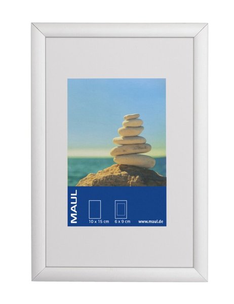 Bilderrahmen Aluminium 10x15cm, glasklar, Rahmen silbereloxiert