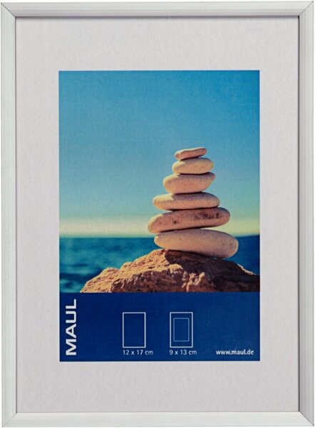 Bilderrahmen Aluminium 13x18cm, glasklar, Rahmen silbereloxiert