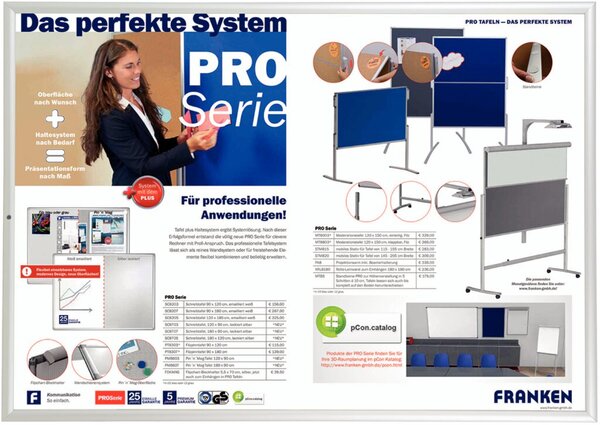 Bilderwechselrahmen Outdoor abschließbar, Alu-Klapprahmen,