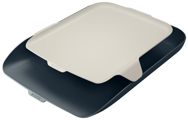 Briefkorb Cosy grau mit Organiser in hellgrau, 268 x 43 x 358 mm