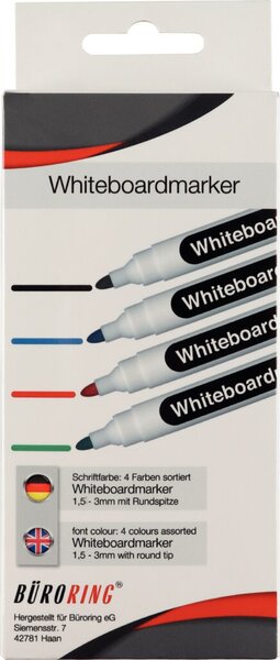 Büroring Whiteboard Marker sortiert Rundspitze 1,5-3mm