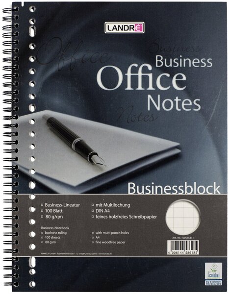 Businessblock 100 Bl 80g holfrei 