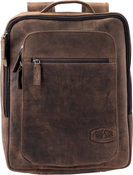 Businesstasche District, Leder, grau Tragegriff, Trolleyband