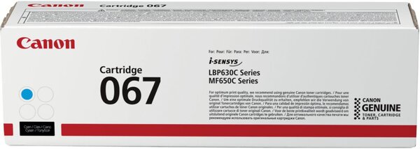 Toner Cartridge 067 cyan für LBP631Cw, LBP633CdW, MF651Cw,