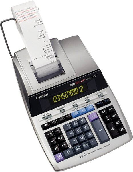 CANON MP1211-LTSC Tischrechner druckend mit 12-stelligem Display und zweifarbig
