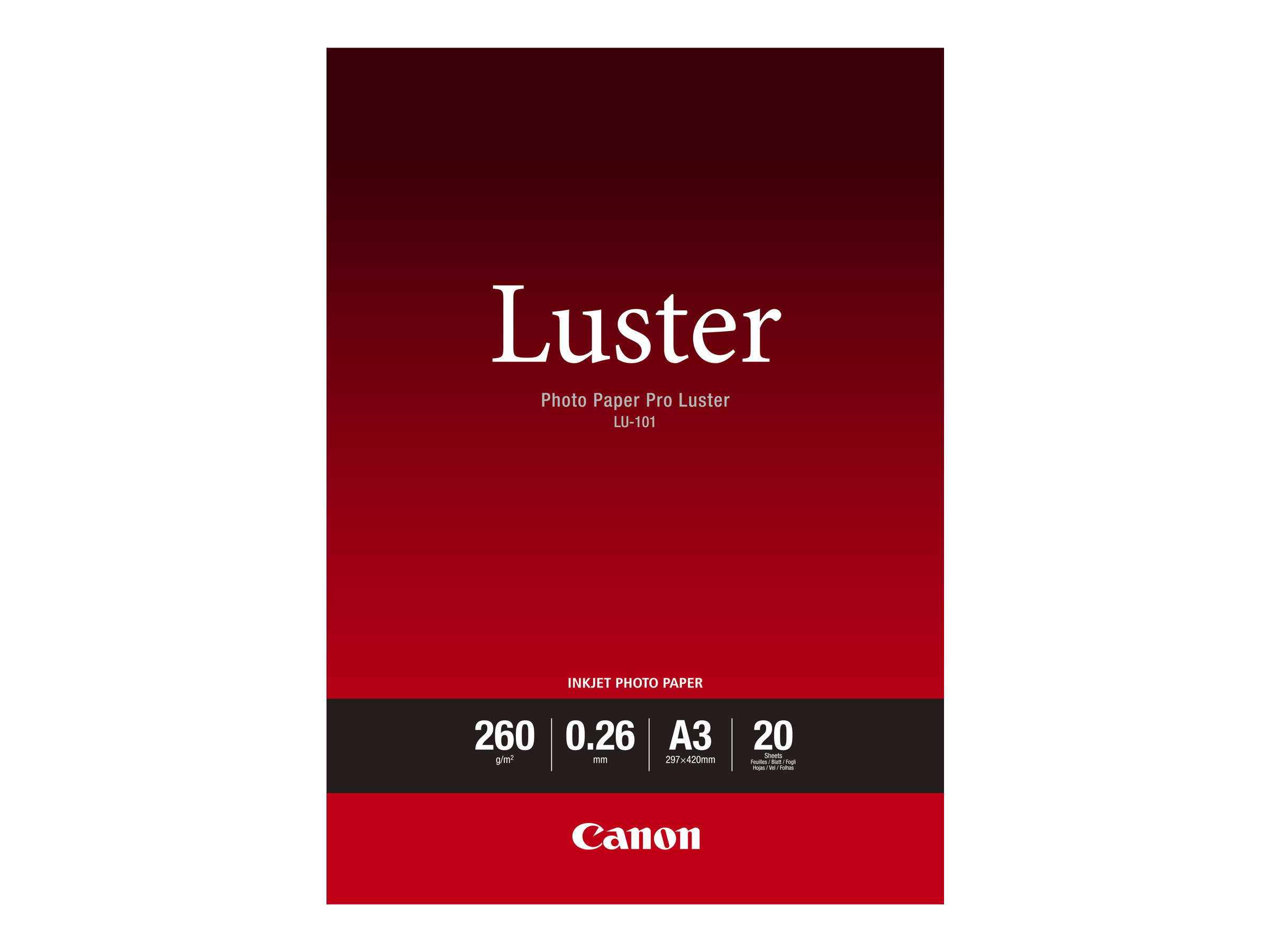 CANON Pro Luster LU-101 Fotopapier A3 20 SHEETS