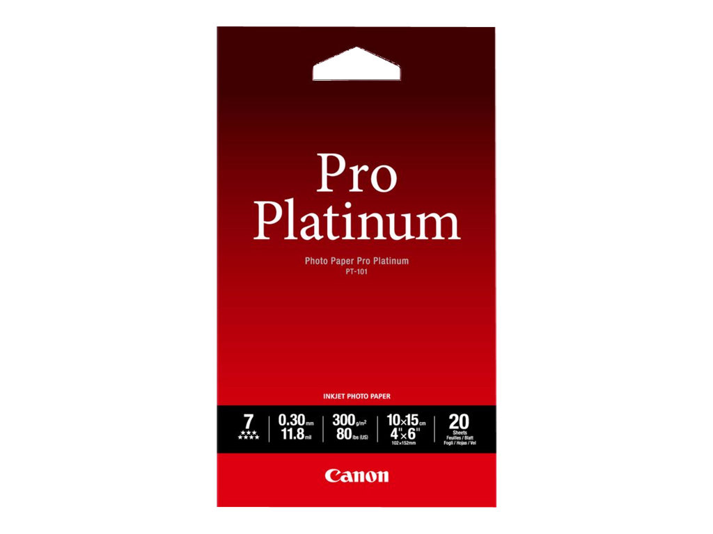 CANON Pro Platinum PT-101 Fotopapier 10x15 20Blatt