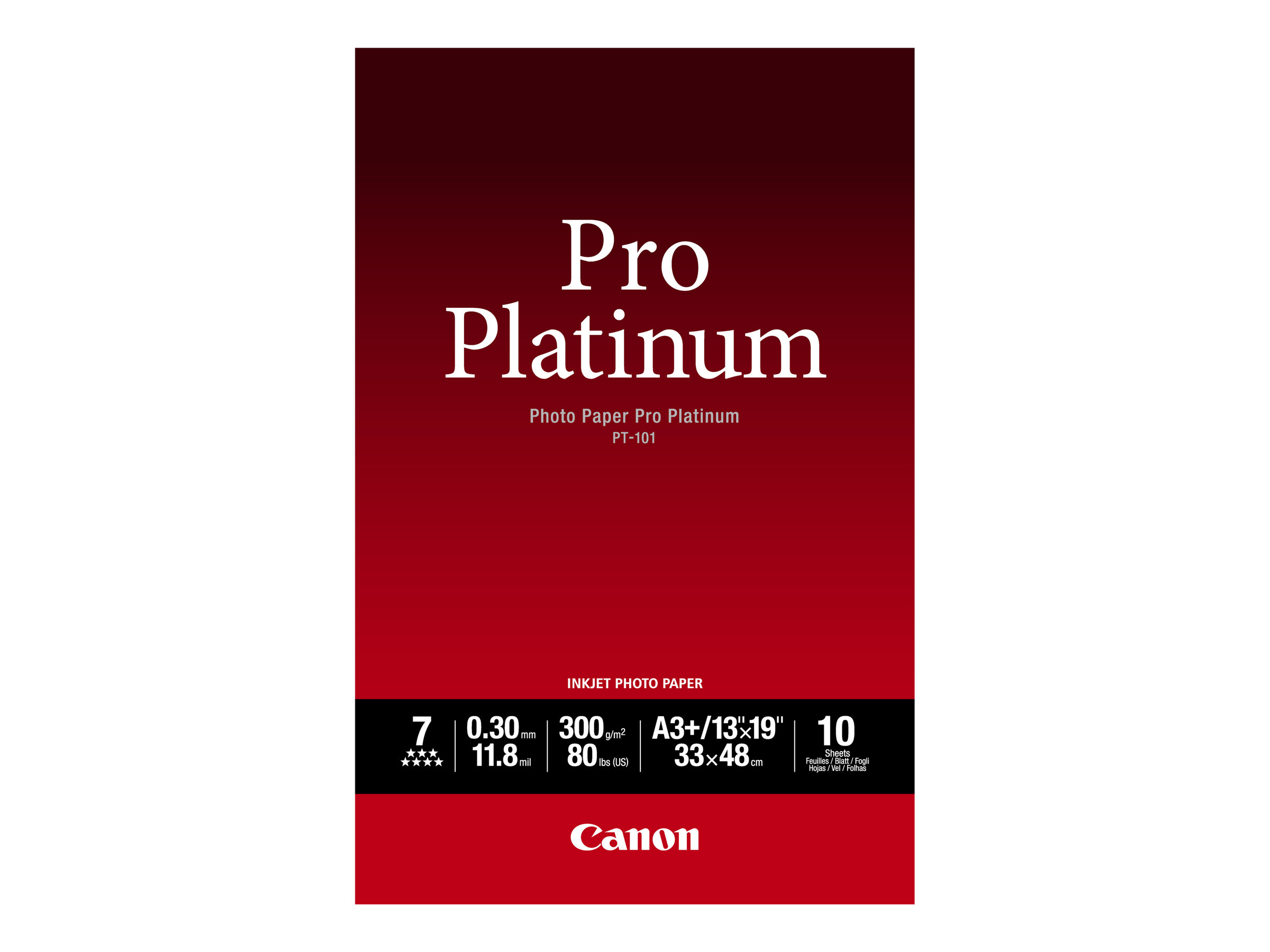 CANON Pro Platinum PT-101 Fotopapier A3+ 10Blatt 20Blatt