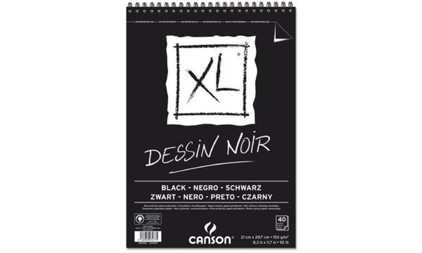 CANSON Skizzen- und Studienblock XL Black, DIN A4, schwarz (5299072)