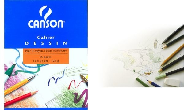 CANSON Zeichenheft, blanko, 120 g/q m, 170 x 220 mm (5299115)