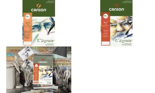 CANSON Zeichenpapierblock C à gra in, DIN A5, 224 g/qm (5297867) CANSON Zeichenpapierblock C à gra in, DIN A5, 224 g/qm (5297867)