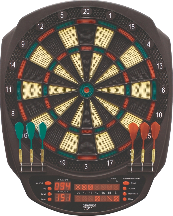 CARROMCO ELEKTRONIK DARTBOARD STRIKER-40, Nr: 92445