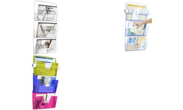 CEP Wandprospekthalter 3er Set, DIN A4, 1 Fach, glasklar (52535182)