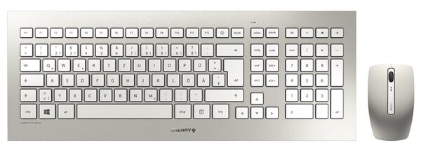CHERRY DW 8000 Keyboard and Mouse Set silver/white USB (DE)