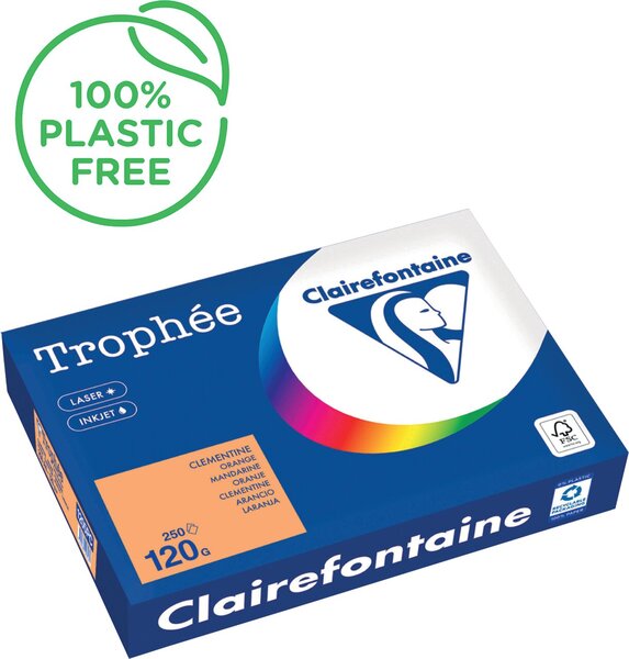 Kopierpapier,A4 120g, 250Blatt Trophee Pastell, mandarine