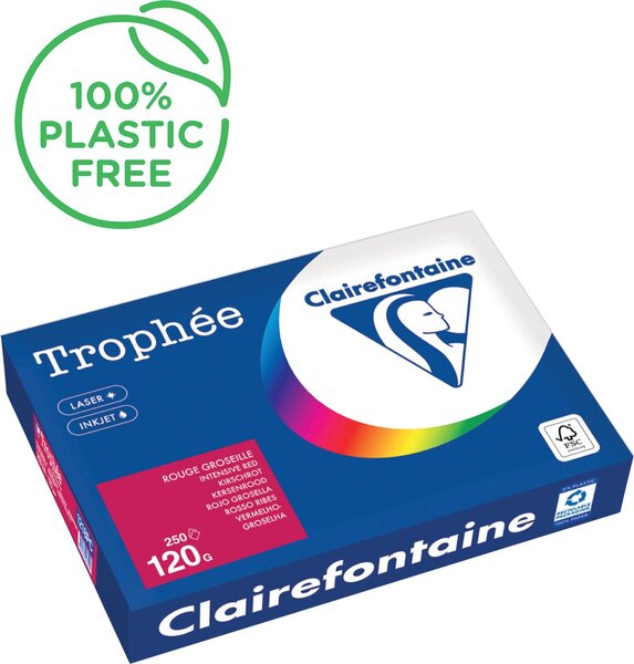 Kopierpapier,A4 120g, 250Blatt Trophee Intensiv, kirschrot