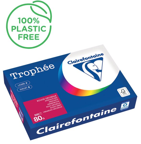Kopierpapier,A4 80g, 500Blatt Trophee Intensiv, kirschrot