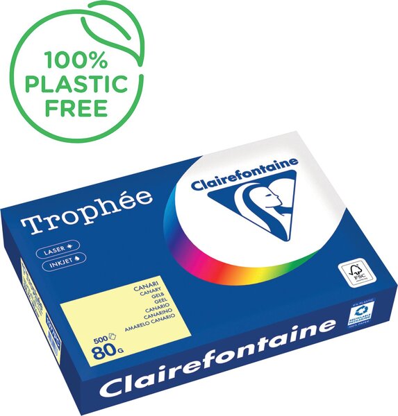 Kopierpapier,A4 80g, 500Blatt Trophee Pastell, gelb