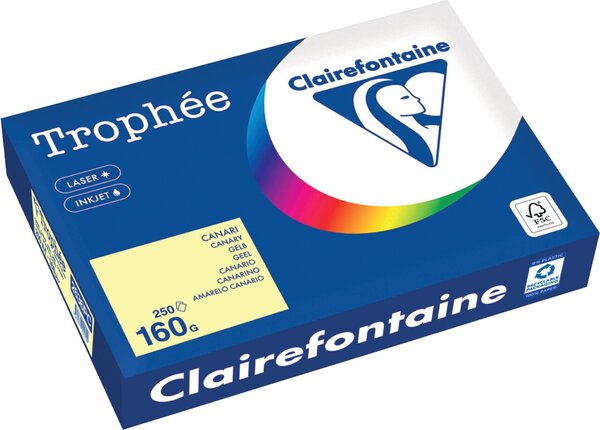 Kopierpapier,A4 160g, 250Blatt Trophee Pastell, gelb
