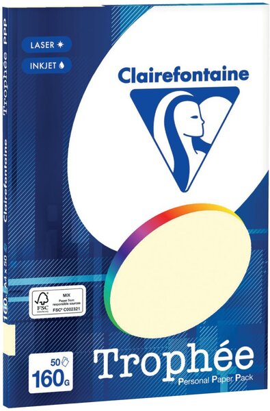 Pollen Farbiges Papier A4 160g Sand 50 Blatt