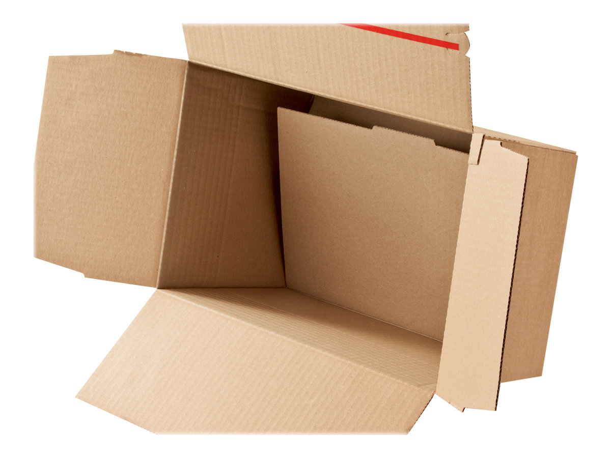 COLOMPAC Blitzbodenkarton mit Selbstklebeverschluss mit Aufreißfaden, schnelles