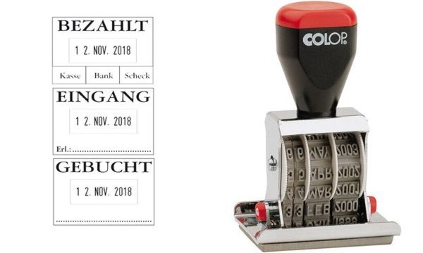 COLOP Datumstempel 04060 L2 BEZAHL T, mit Textplatte (62518045)