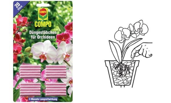 COMPO Düngestäbchen für Orchideen ( 60010058)
