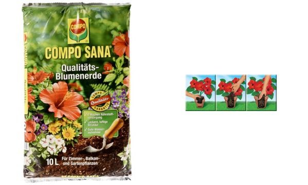 COMPO SANA Qualitäts-Blumenerde, 10 Liter (60010000)