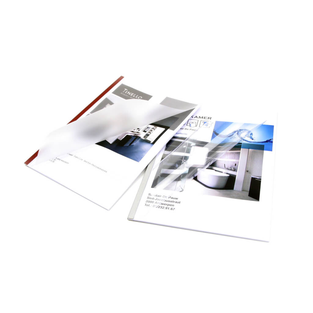 CRYSTAL FLEX COVER A4 PORTRAIT 160, für bis 160 Blätter, Farbe: White  / Weiß, Pack mit 44 Stück