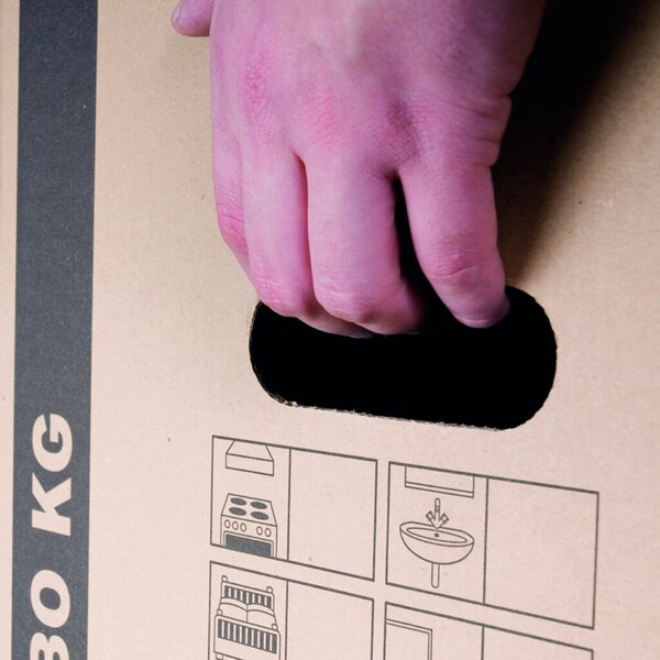 Cargobox braun, PLUS S, mit Griff- löcher, Innenmaß: 400x320x320 mm