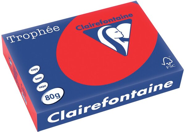 Clairalfa Universal-Papier Trophée, A4, 80 g, korallenrot (8010064)