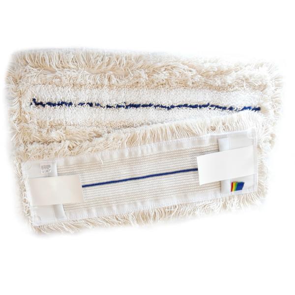 Clipper-Hospitalmopp Tufting 50 cm | weiß/blau 