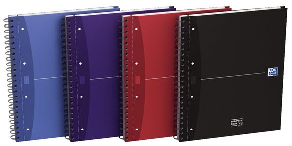 Collegeblock European Book A4+, kariert, 120 Blatt, 90g/qm,