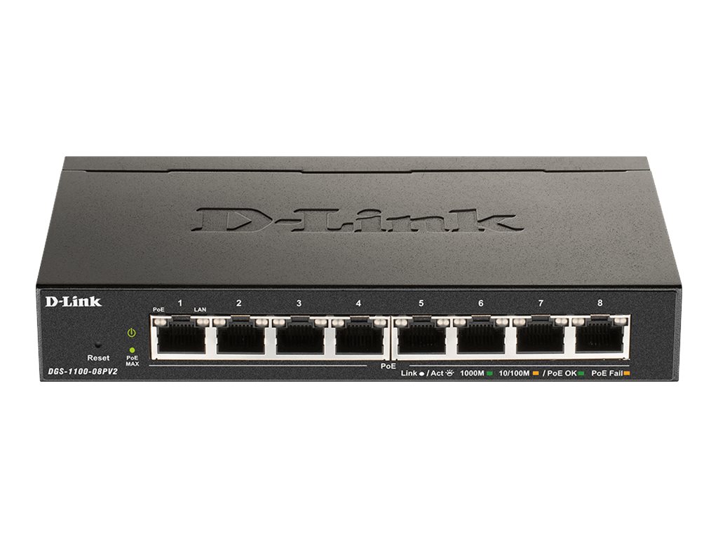 D-LINK 8-Port Layer2 PoE Smart Gigabit Switch8x 10/100/1000Mbit/s TP (RJ-45) Po