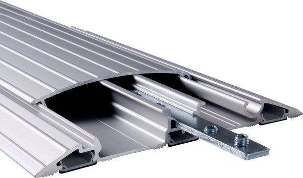 Addit Kabelschutz 60 cm gerade silber Maße: 145 x 600 x 20 mm