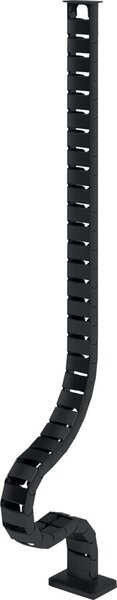 Addit Kabelführung mit Magnet, schwarz für Sitz-/Steh Schreibtischhöhen
