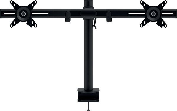 Viewmate Doppel-Monitorarm schwarz Höhenverstellung mit Klemmhebel