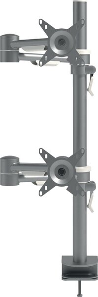 Viewmate Doppel-Monitorarm, silber vertikal, für Schreibrische, statische