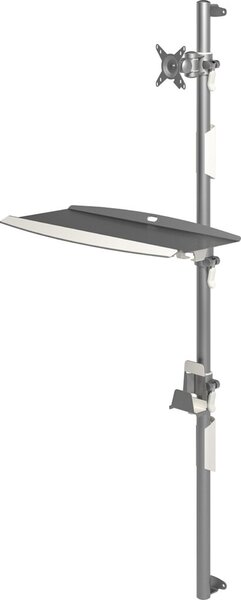 Viewmate Wand-Workstation silber zur Dateneingabe, für einen Monitor