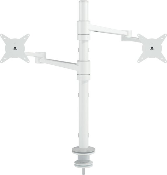 Viewlite Dual-Monitorarm weiß für für Schreibtische, Höhenverstellung